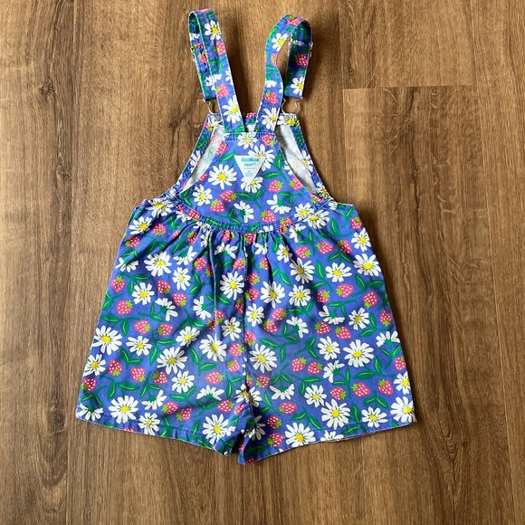 Rare Vintage Oshkosh Daisy Strawberry Overall Shortalls 6x - Picture 4 of 13